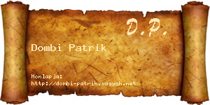 Dombi Patrik névjegykártya